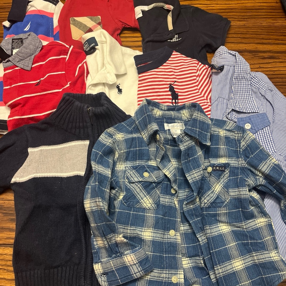 Designer Kids Lot - Burberry, Polo Ralph Lauren, Nautica - 9-18 Months